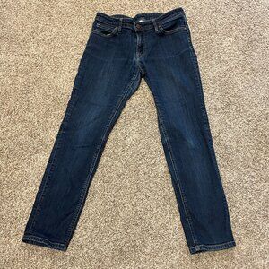 MUJI Blue Stretch Jeans Size 26, but fits like Size 28 -WORN For Craft Project-